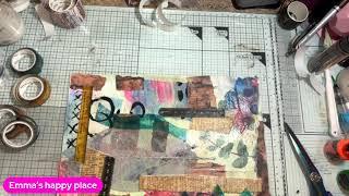 Making mixed media  collage master boards to turn into beautiful art work