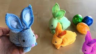 How to make a cute Bunny with a towel and paper  DIY Easter decorations