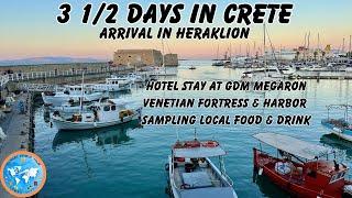 Heraklion, Crete, Greece | Megaron Luxury Hotel Tour | Venetian Fortress | Shopping and Eating  4K