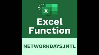 The Learnit Minute - NETWORKDAYS.INTL Function #Excel #Shorts