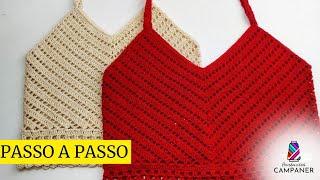 REGATA EM CROCHÊ MAIS FÁCIL DO MUNDO TAM- P, M, G - PASSO A PASSO | @CrochetariaOficial