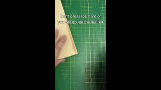 How to use an Edge Beveler Leather Tool