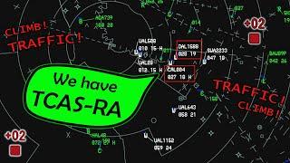 [REAL ATC] Resolution Advisory - COLLISION ALERT - in busy San Francisco!