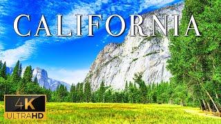 FLYING OVER CALIFORNIA (4K UHD) - Soft Music & Wonderful Natural Landscape For Fresh Start