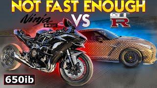 1,500HP Nissan GT-R TRIED TO RACE My Ninja H2!