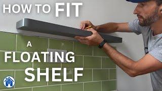 How to FIT a FLOATING SHELF to a WALL. Wall plugs & screws. DIY drilling tips!