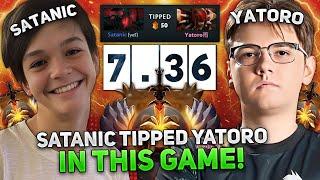 SATANIC TIPPED YATORO IN THIS GAME! | SATANIC on SHADOW FIEND CARRY in NEW PATCH 7.36