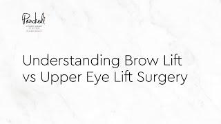 How to Tell If you Need Brow Lift or Upper Eye Lift Surgery | Dr. Pancholi Explains