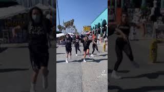 Venice Beach Boardwalk Public Shuffling/Cutting Shapes & TikTok Shuffle Dance Trend #Shorts