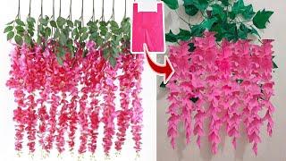 How to Make Wisteria Flower from Plsatic Bag | Flower Crafts