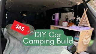 SUV Car Camping Build: $65 DIY with Storage and Table #carcamping  #suvcamping