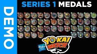 [4K] Hasbro Yo-Kai Watch  - All SERIES 1 Medals From Mystery Bags