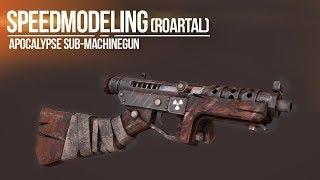 Speed Modeling | Apocalypse sub-machinegun (using Blender/Quixel)