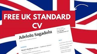 FREE UK CV FORMAT