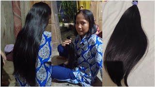 POTONG RAMBUT PANJANG ANAK SMP YANG PANJANG HITAM BERKILAU