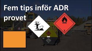 Fem tips inför ADR provet