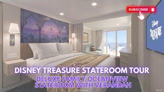 Disney Treasure Stateroom Tour: Deluxe Family Oceanview Stateroom with Verandah