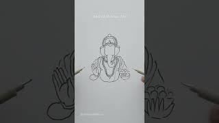 Baal Ganesha Drawing With Both Hand : tutorial | #shorts #drawing