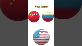 Countrys and their enemies#countryballs #shorts