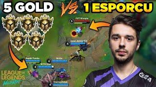 İMKANSIZ! WILD RIFT 1 ESPORCU vs 5 GOLD. WILD RIFTTE BUNU DAHA ÖNCE KİMSE DENEMEDİ! GAME.TV