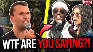 Two Students PANIC as Charlie Kirk DESTROYS Their Trump Argument