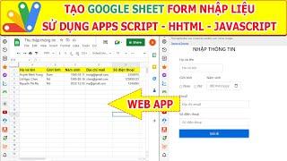 Google Sheet Form - Apps Script - HTML javascript