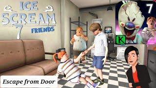 We Escape from Ice Scream 7|Door Escape|Bhole Gamer!