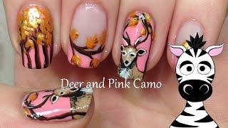 Deer in the Woods Nail Art Tutorial