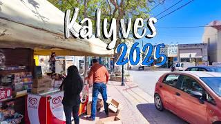 Kalyves Crete, walking tour 4K, along, drone, Greece travel guide 2025