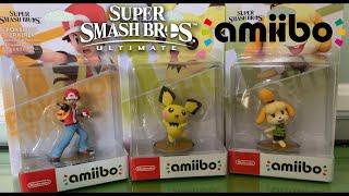 Pokémon Trainer + Pichu + Isabelle Amiibo Unboxing | Super Smash Bros Ultimate Wave 4 Amiibo