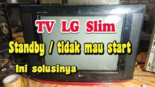 TV LG slim mati standby tidak mau start | TV LG slim tidak mau on