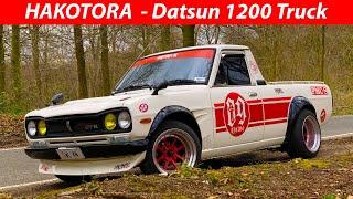 Transformation of Datsun 1200 truck into Hakotora from 2016-2020 with thanks to Michi from 09Racing