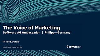The Voice of Marketing | Software AG’s ambassador Philipp | Germany