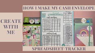 How I Make My Cash Envelope Spreadsheet/Tracker With Me! | SimplyKay