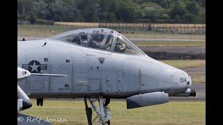 A10 Warthogs and KC-135 Stratotankers departing Prestwick Airport's runway 30 4K