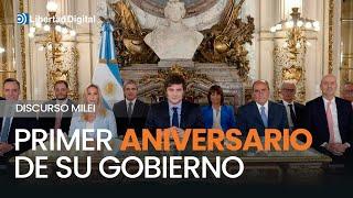 Discurso completo de Javier Milei por el primer aniversario de su Gobierno