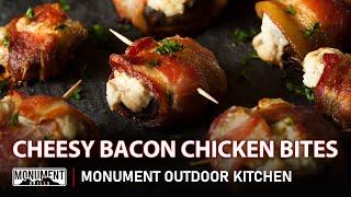 Cheesy Bacon Chicken Bites on Portable G22 l Monument Outdoor Kitchen