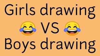 Girls drawing VS boys drawing | gleam point |