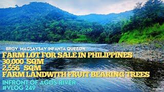 #vlog249 FARM LOT FOR SALE INFRONT OF AGOS RIVER WITH LOTS OF FRUIT BEARING TREE'S (32,556 SQM)