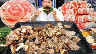 꽃삼겹+대패삼겹살 13인분 털고 만두 어묵 떡사리는 무한리필 가즈아~