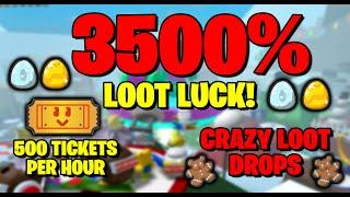 3500% LOOT LUCK! X50 Ticket Chance - Bee Swarm Simulator