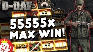 55,555x D-DAY MAX WIN Trigger!  NEW Nolimit City Slot Delivers!