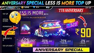 Special Less is More Top Up Confirm | 7th Anniversary Free Fire Free Fire New Event | Ff New Event