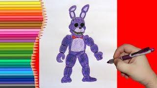 How to draw Sinister Bonnie, FNaF, Как нарисовать Синистер Бонни, ФНаФ