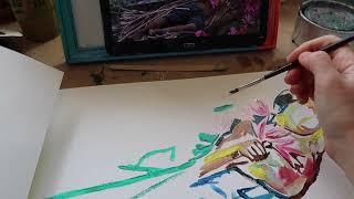 THERAPEUTIC PAINTING episode 1   Painting with Oil Colors