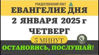 2 ЯНВАРЯ ЧЕТВЕРГ #ЕВАНГЕЛИЕ ДНЯ 5 МИНУТ АПОСТОЛ МОЛИТВЫ 2024 #мирправославия