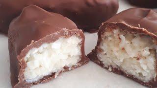 Homemade Bounty Bars...Easy, No Bake Recipe using Simple Ingredients!