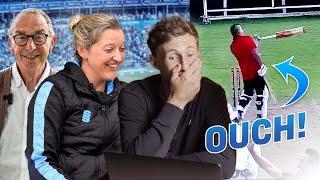 PRO CRICKETERS react to VILLAGE Cricket | Joe Root, Sarah Taylor, Bumble and More!