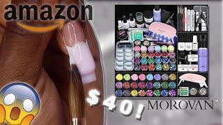 Morovan Amazon Beginner nail kit unboxing | Comes with nail lamp! 