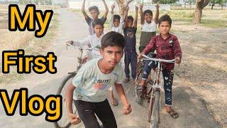 My first vlog  || Cycle race challenge Umar Vs Abrar